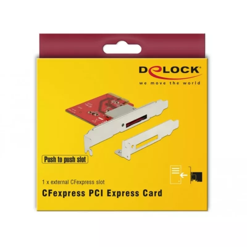 DeLOCK PCI Express > 1x slot externo CFexpress - leitor de cartões (CF) - PCI Express x4 3.0 (91748)