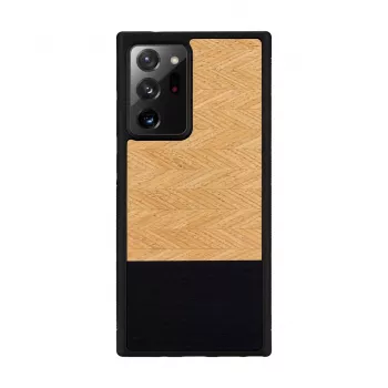 Capa protetora Man and Wood para Samsung Galaxy Note 20 Ultra – padrão espinha de peixe Nero preta
