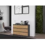 Cómoda top e shop M6 120 — antracite/carvalho, 6 gavetas, 1200×300×770 mm, aglomerado