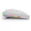 Teclado Sharkoon SGK25 75% QWERTZ USB com fios RGB LED branco