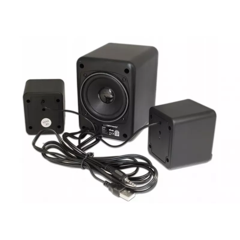 Conjunto de altifalantes Esperanza EP153 USB 2.1 6 W preto