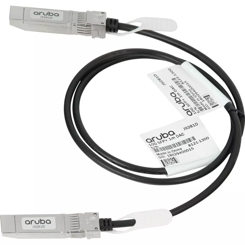 Z HP Enterprise cabo InfiniBand Direct Attach Copper SFP+ para SFP+ 10G de 1 m SFP+ preto