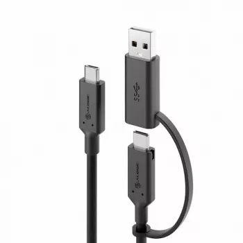 Cabo USB-C para USB-C ALOGIC Elements Series com adaptador USB-A 1,2 m 5 A 10 Gbit/s