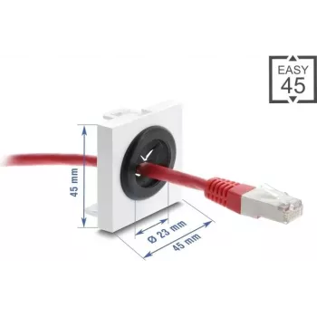 Passa-cabos DELOCK Easy 91075, 23 mm de diâmetro, passagem de cabos para secretária/armário