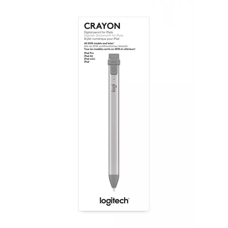 Logitech Crayon - caneta digital para Apple iPad - Lightning - cinzento