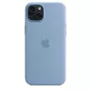 Capa de silicone Apple iPhone 15 Plus com MagSafe - azul inverno