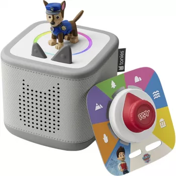 Toniebox 2 cinzento lunar conjunto de brincar Paw Patrol Chase, altifalante