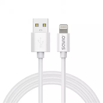 Cabo USB Savio Cl-193 USB 2.0 2 m USB A USB C/Lightning Branco