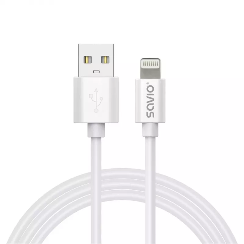 Cabo USB Savio Cl-193 USB 2.0 2 m USB A USB C/Lightning Branco