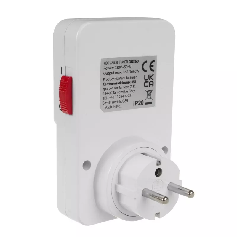 Temporizador mecânico GreenBlue GB360 — temporizador mecânico de tomada para comutação temporizada