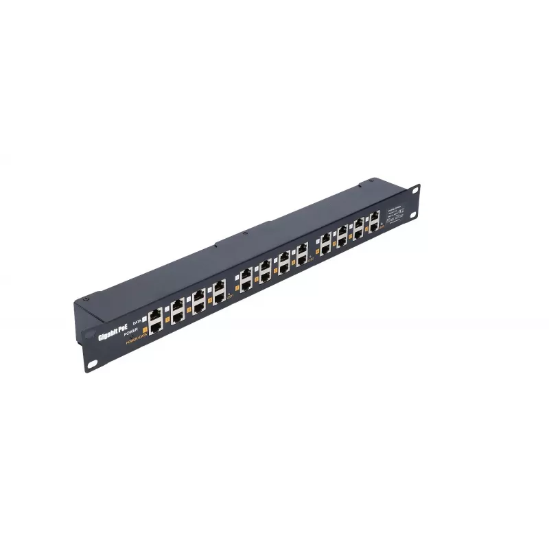 Injetor PoE Gigabit Extralink 12 portas 12x 1000Mb/s RJ45, Rackmount