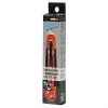 WEDO 78805 x-ato de segurança Standard, lâmina trapezoidal, retração automática da lâmina, bloqueio de segurança, incl. cortador de película, preto/vermelho