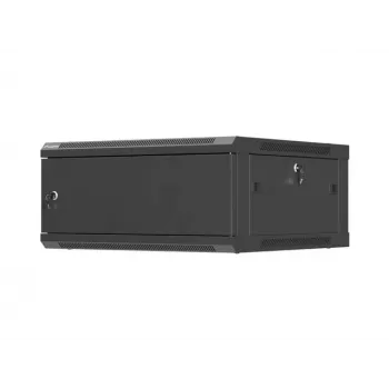 Armário de rede 19 polegadas para montagem na parede LANBERG 4U 600×600 mm, preto