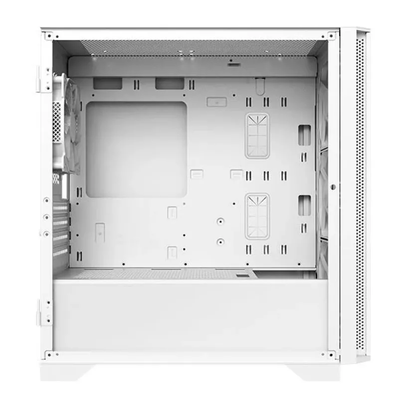 Caixa Micro-ATX Montech AIR 100 ARGB com quatro ventoinhas ARGB pré-instaladas, design ultra-minimalista, painel frontal em malha fina, elevado fluxo de ar, lateral única