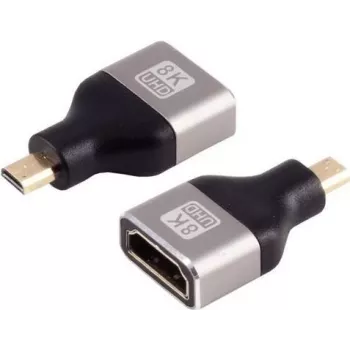 Adaptador HDMI-D ShiverPeaks 10-01058 — ficha macho metal, suporta até 8K