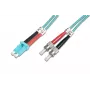 DIGITUS Professional - Cabo de rede - LC Multimodo (M) - ST Multimodo (M) - 1,0m - Fibra ótica - 50/125 micrómetros - OM3 - sem halogéneos, com proteção contra dobras