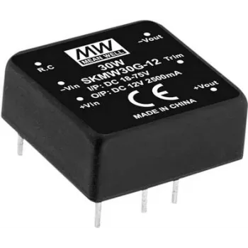 Fonte de alimentação/inversor MEAN WELL SKMW30G-03, 30 W, entrada 18–75 V, RoHS