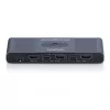 Switch KVM DIGITUS USB-C 3.0 HDMI 2 portas 4K60Hz, USB-C/USB-A, alumínio, 135×60×30 mm