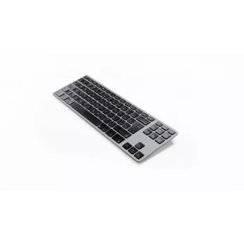 Teclado mecânico Matias FK408BTB-UK Tenkeyless Bluetooth alumínio Space Gray