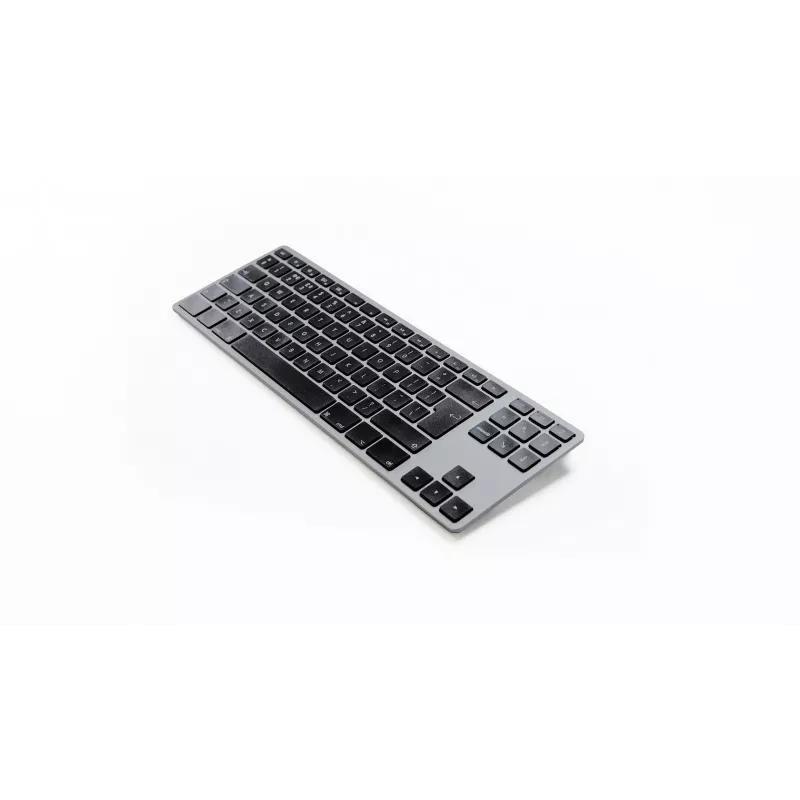 Teclado mecânico Matias FK408BTB-UK Tenkeyless Bluetooth alumínio Space Gray