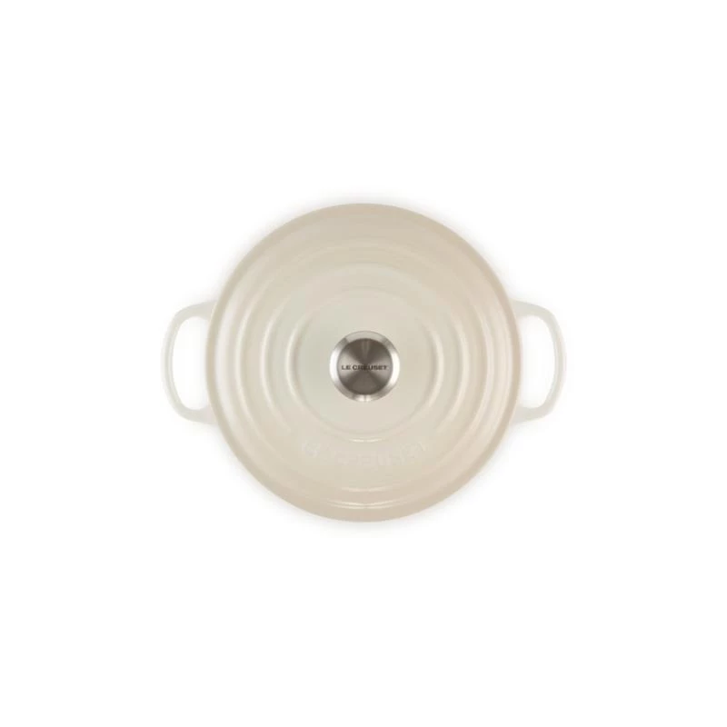 Le Creuset Signature assadeira redonda branca 20 cm
