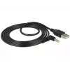 Cabo de alimentação DeLOCK 85544 USB A 1,5 m preto