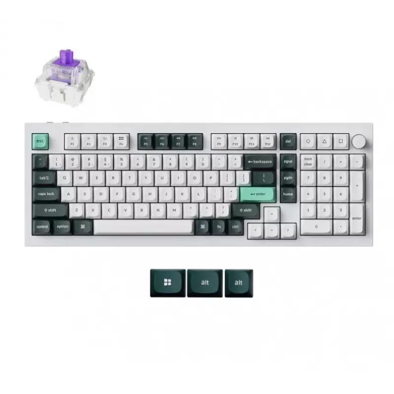 Keychron Q5 HE RGB teclado sem fios, caixa branca (Q5H-P1)