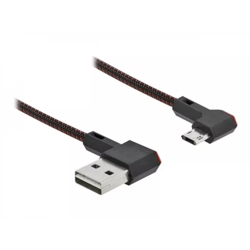 Cabo USB DeLOCK EASY-USB 2.0 Type-A macho para Micro-B macho angular 0,2 m preto