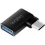 Logilink - Adaptador USB - USB-C (macho) em ângulo reto para USB (fêmea) - USB 3.2 Gen 1 - 5 V - 3 A - preto (AU0055)