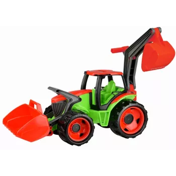 Lena GIGA TRUCKS trator com pá frontal, trator, 3 ano(s), plástico, azul, cinzento, branco