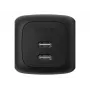 Carregador rápido AC de interior Belkin WCH019kqBK — 2× USB‑C, preto, proteção OVP/OC/OT/SC