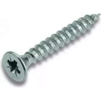 Parafuso Cimco 190026 — 25 mm metal zincado, rosca Ø 4 mm, para placas de fibra, 1 unid.