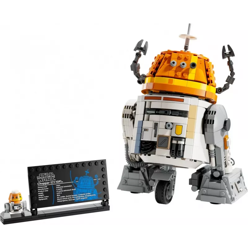 Conjunto de construção LEGO Star Wars Chopper C1-10P modelo de droide astromecânico 75416, 1039 peças, idade 10+, altura 220 mm