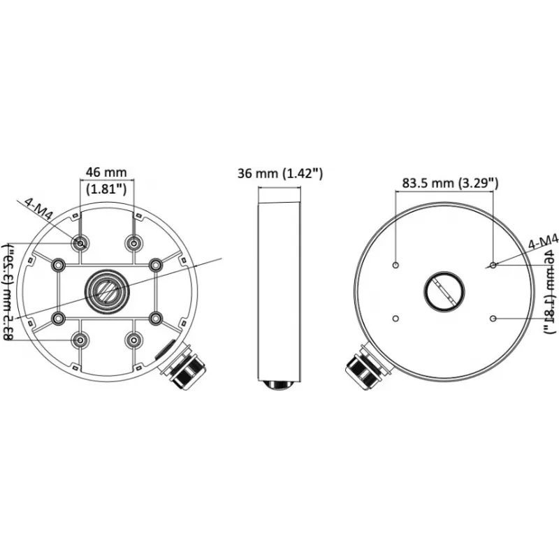 Acessório HIKVision DS-1280ZJ-DM55 Caixa de montagem