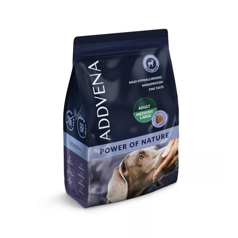 ADDVENA Power of Nature Adult Medium/Large Lamb - alimentação seca para cães - 2,5 kg