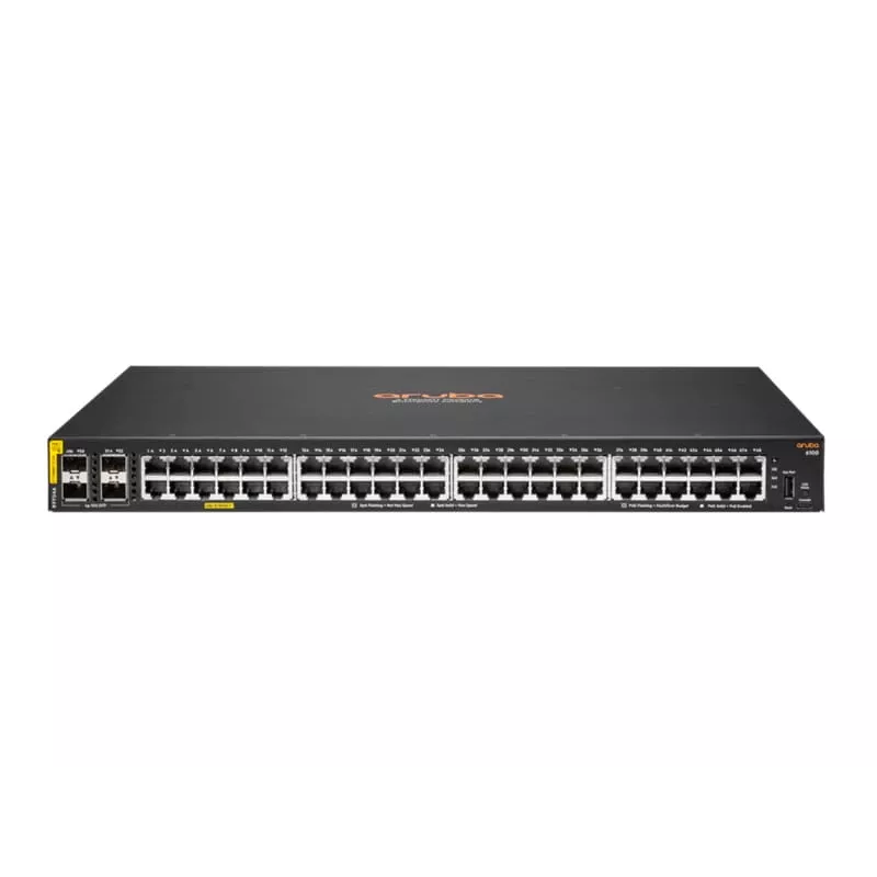 Hewlett Packard Enterprise HPE Aruba Networking CX 6100 48G Class4 PoE 4SFP+ 740W Switch - Switch - L3 - gerido - 48 x 10/100/1000 (PoE+) + 4 x 1 Gigabit/10 Gigabit SFP+ (uplink)
