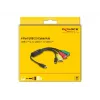 Hub de cabo USB 2.0 DeLOCK 4 portas USB Type-C para 3 x conector fêmea USB-A + 1 x macho USB-C