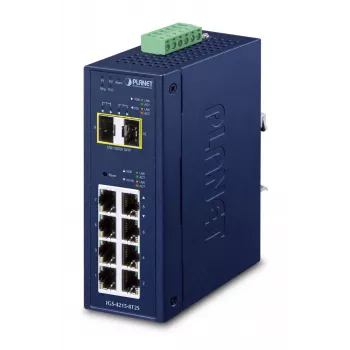 Switch gerido PLANET IP30 Industrial L2/L4 8 portas Gigabit Ethernet 10/100/1000