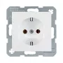 Tomada tipo F berker 47438989, branco, caixa duroplástico, 250V 16A, IP20, profundidade 32mm