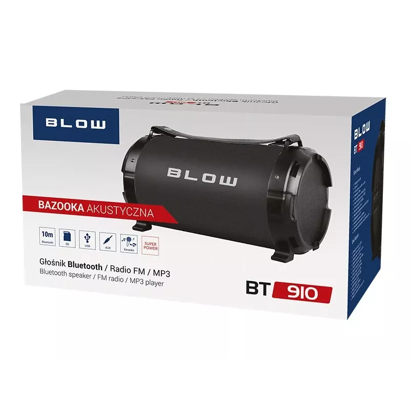 Coluna estéreo portátil BLOW 30-331# preta