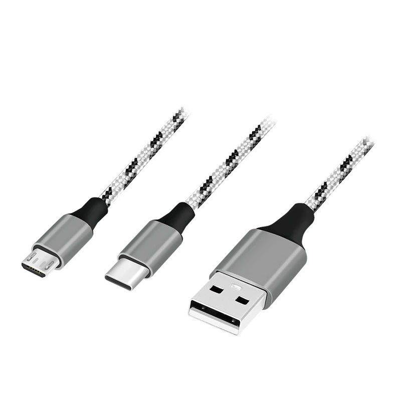 Cabo USB LogiLink CU0202 USB 2.0 1,2 m USB A USB C/Micro-USB A cinzento