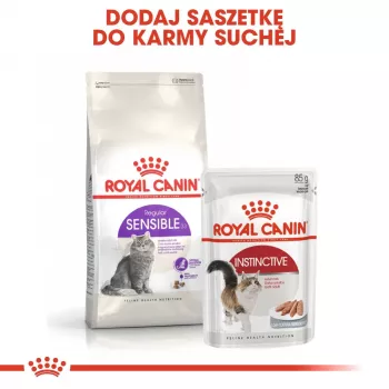 Ração seca para gatos Royal Canin Sensible 33 Adult — 2 kg, proteína 33%, gordura 22%, suporte digestivo, sabor a aves