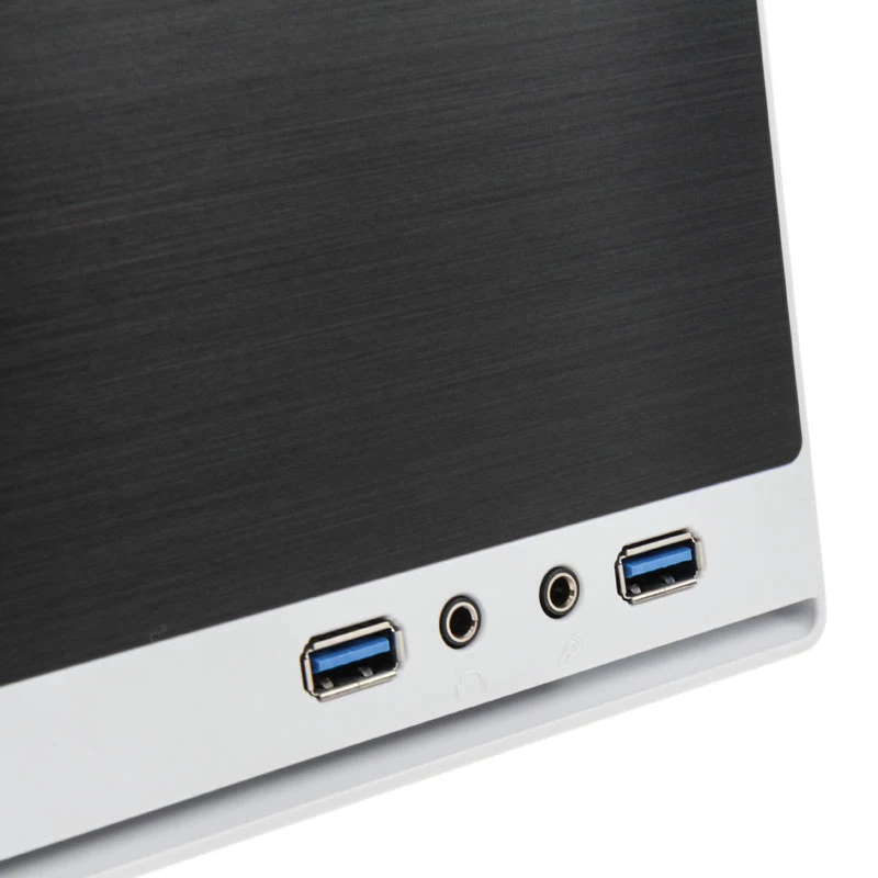 SilverStone SUGO SG13 - Desktop - Mini-DTX - sem fonte de alimentação (AT / PS/2) - preto, branco - USB/áudio (SST-SG13WB-Q)