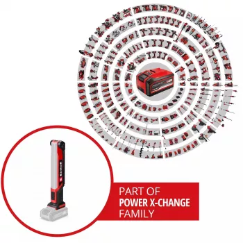 Luminária a bateria Power X-Change TE-CL 18/1000 S Li - Solo, 18 volts, luminária LED vermelha, sem bateria e carregador