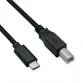 ROLINE Cabo USB 2.0 Type-C, C - B, ST/ST, preto, 1,8 m (11.02.8336)