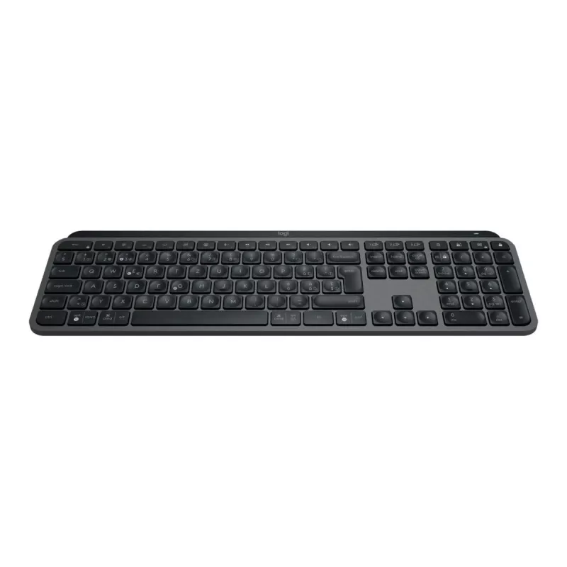 Logitech MX Keys S 920-011589 teclado sem fios de tamanho completo, Bluetooth LE / Logi Bolt, retroiluminado, recarregável por USB-C, QWERTY US International, com apoio de pulsos, grafite