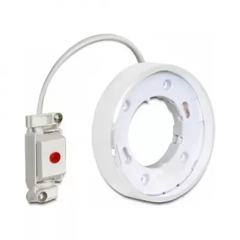 Acessório de iluminação DELOCK 46019, suporte de parede de plástico branco, 83,5×83,5×26,5 mm