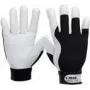 Luvas de trabalho Cimco 141246, luvas de proteção, preto/branco, tamanho XL, 2 unid.