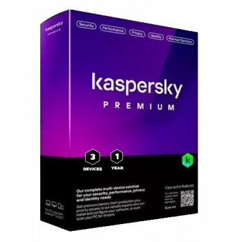Kaspersky Premium + Apoio ao cliente | 3 dispositivos | 1 ano | UE