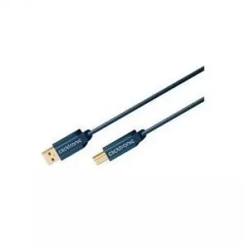 Cabo USB ClickTronic 3 m USB 2.0 A/B m/m 3 m USB A USB B azul (70097)